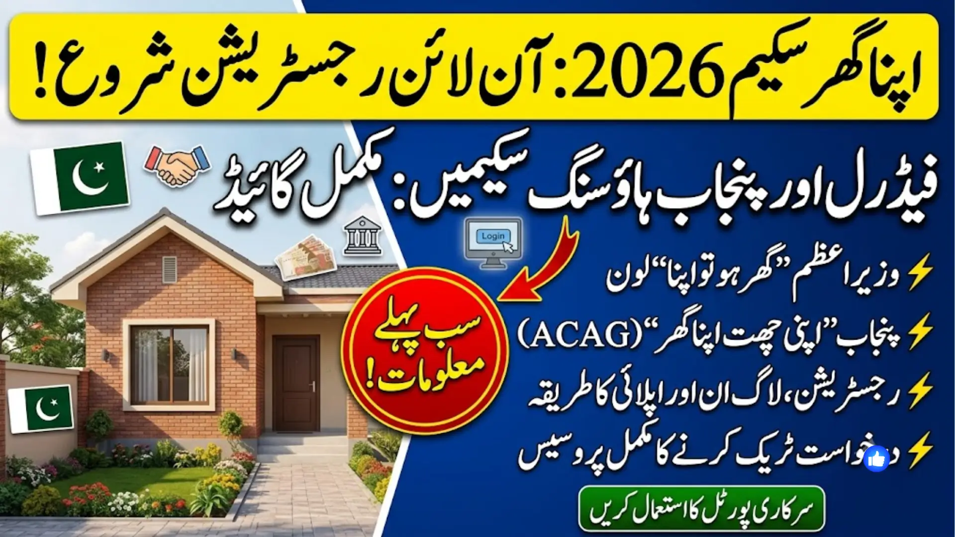 Apna Ghar Scheme Online Registration 2026 Login: Complete Guide to Federal and Punjab Housing Schemes