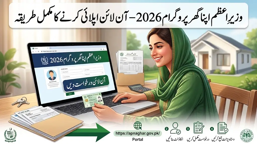 – وزیرِاعظم اپنا گھر پروگرام میں آن لائن اپلائی کرنے کا طریقہ